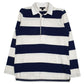 Mens White J Crew Rugby Long Sleeve Polo Shirt