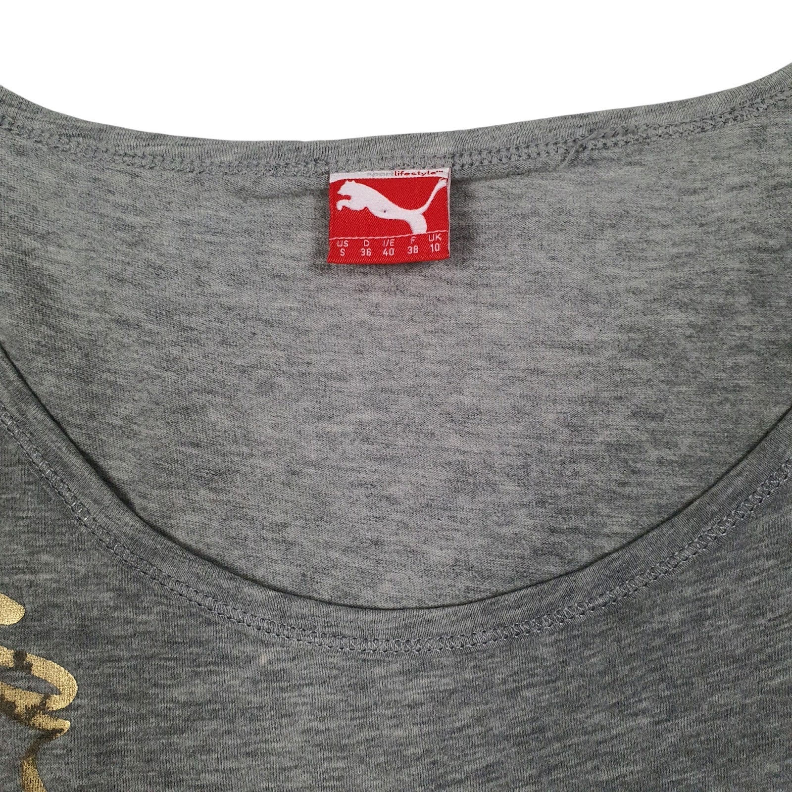 Womens Grey Puma   T Shirt