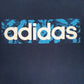 Mens Navy Adidas Spellout  T Shirt