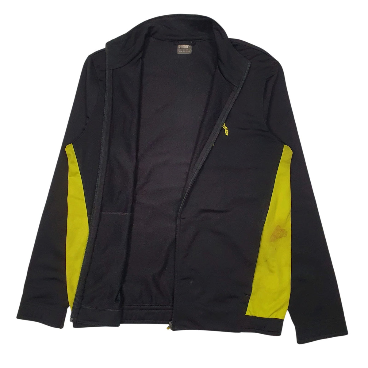 Mens Black Puma Active Wear Full Zip Jumper