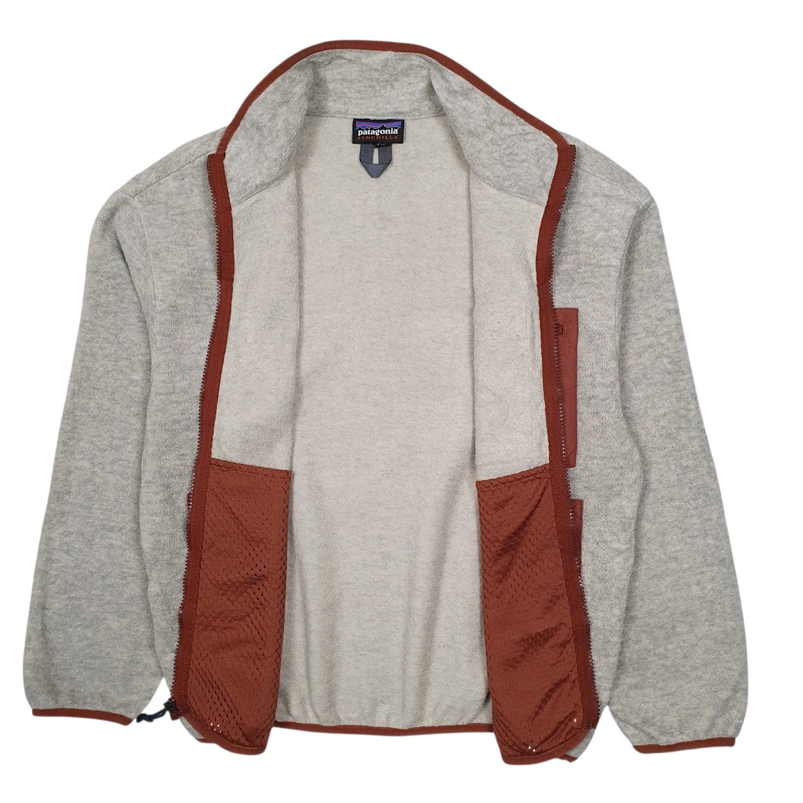 Womens Grey Patagonia Synchilla Jacket Full Zip Jumper
