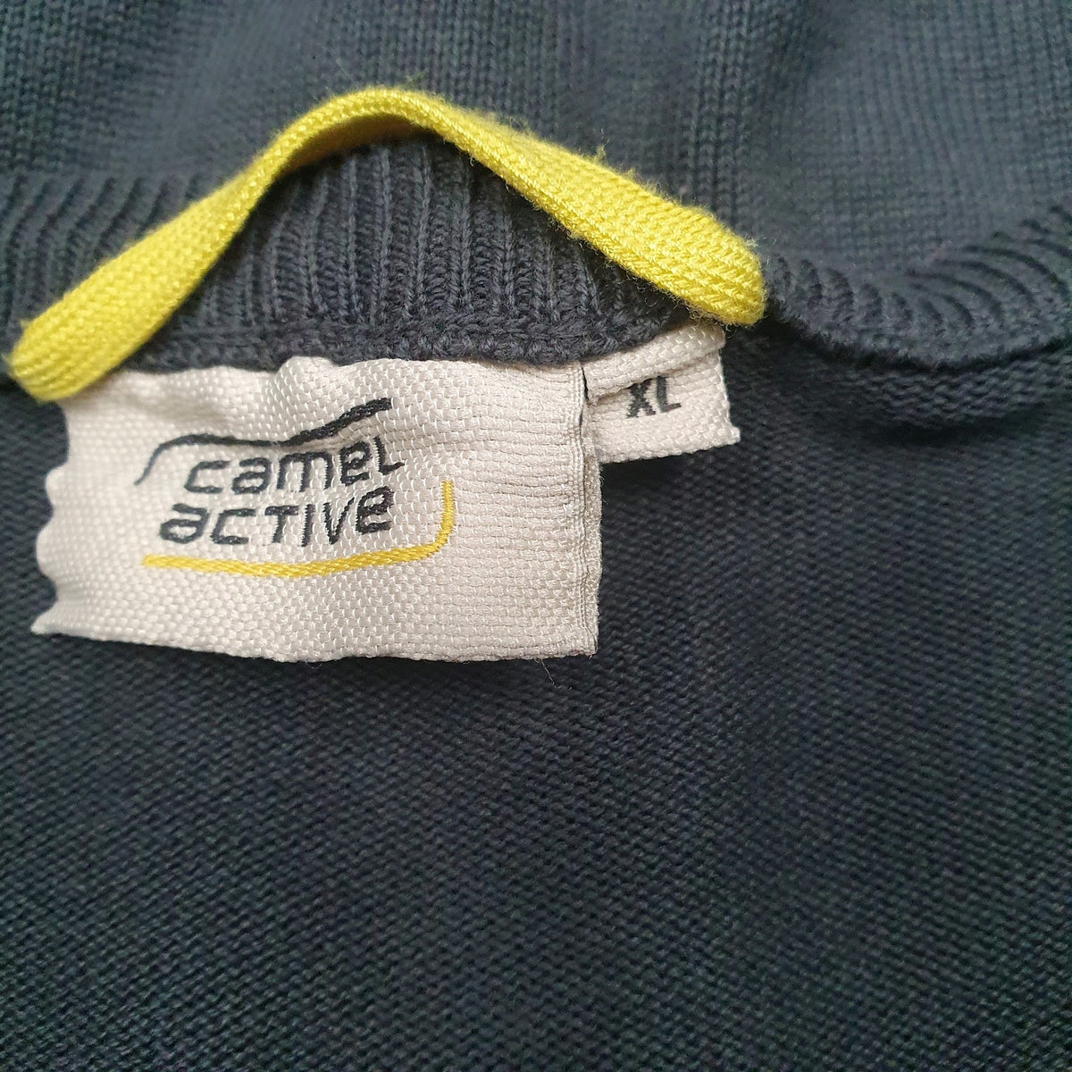 Mens Grey Camel Active  V Neck Jumper