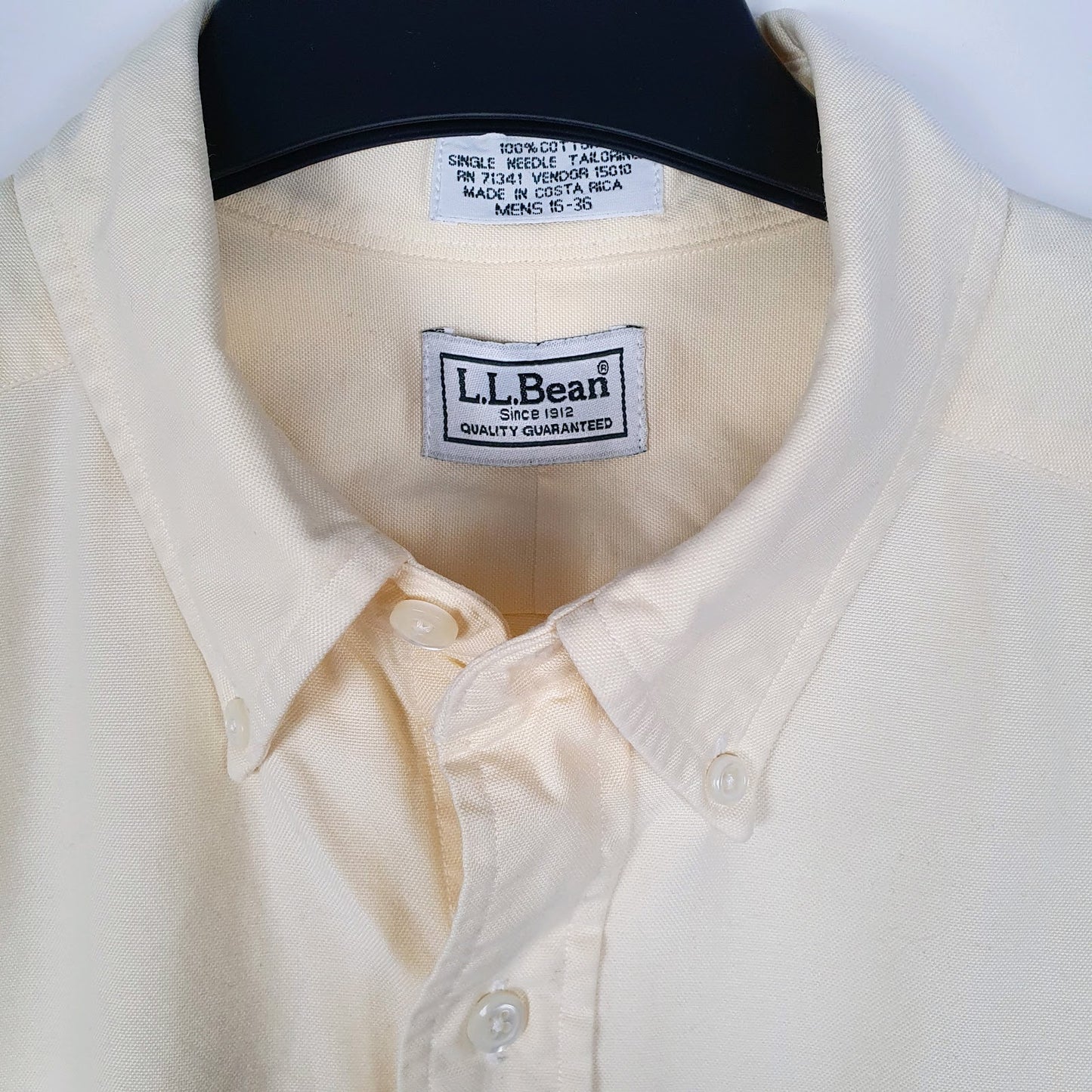 Mens Yellow L.L.Bean Vintage 00s  Shirt