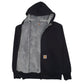 Mens Black Carhartt Car-Lux Hooded Thermo Sweat Full Zip Jumper