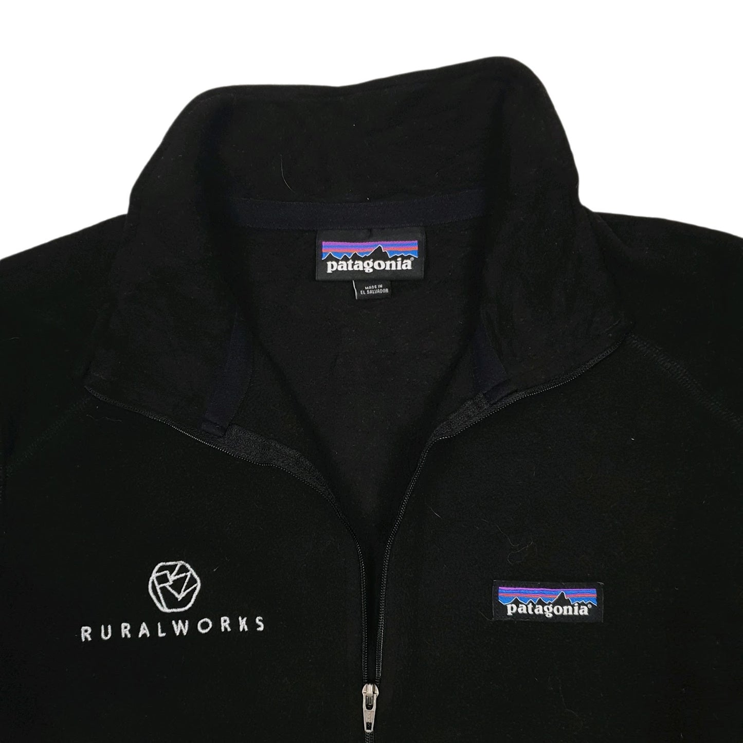 Womens Black Patagonia Micro D Quarter Zip Jumper