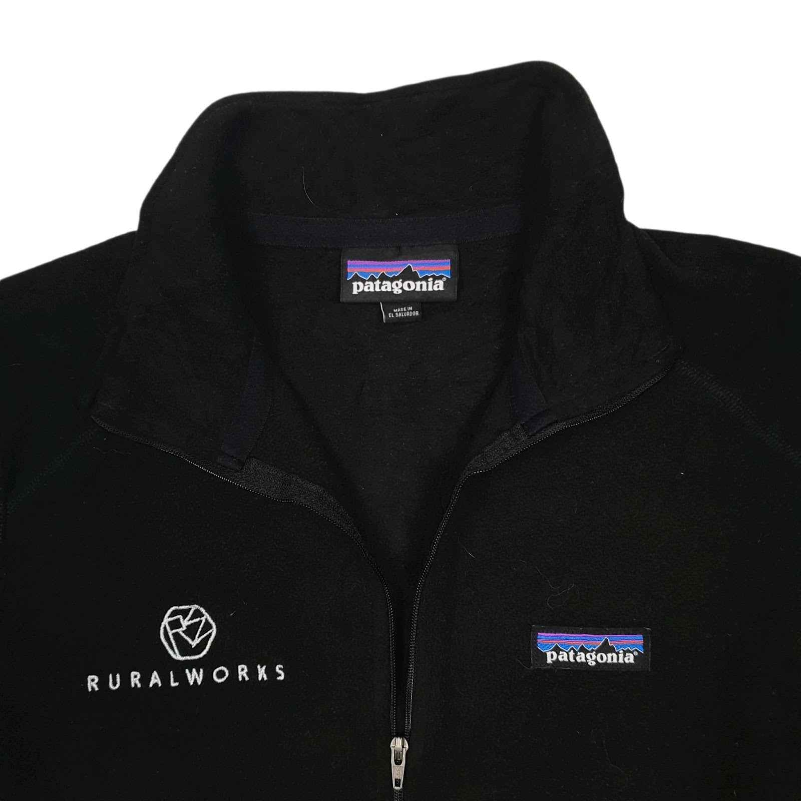 Womens Black Patagonia Micro D Quarter Zip Jumper