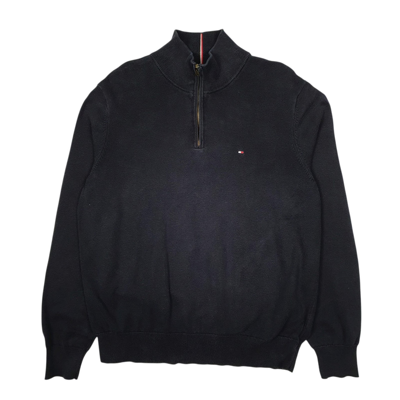 Mens Navy Tommy Hilfiger  Quarter Zip Jumper