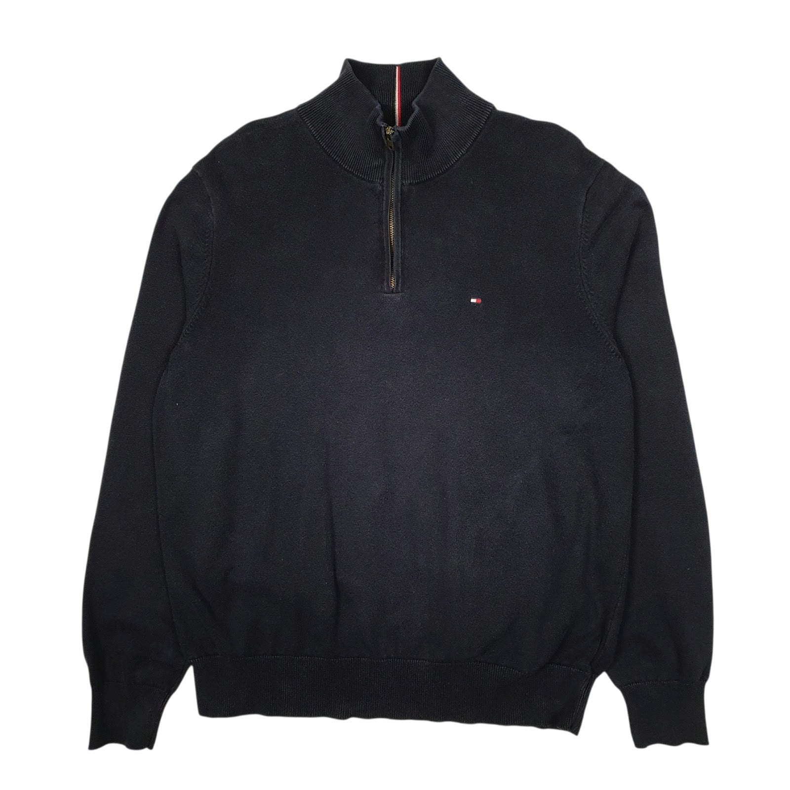 Mens Navy Tommy Hilfiger  Quarter Zip Jumper