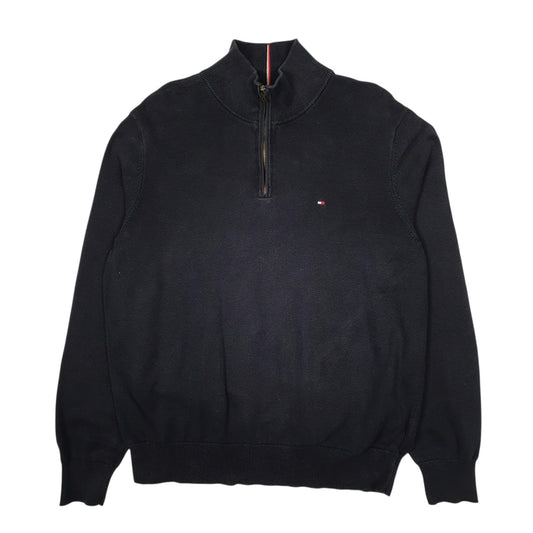 Mens Navy Tommy Hilfiger  Quarter Zip Jumper