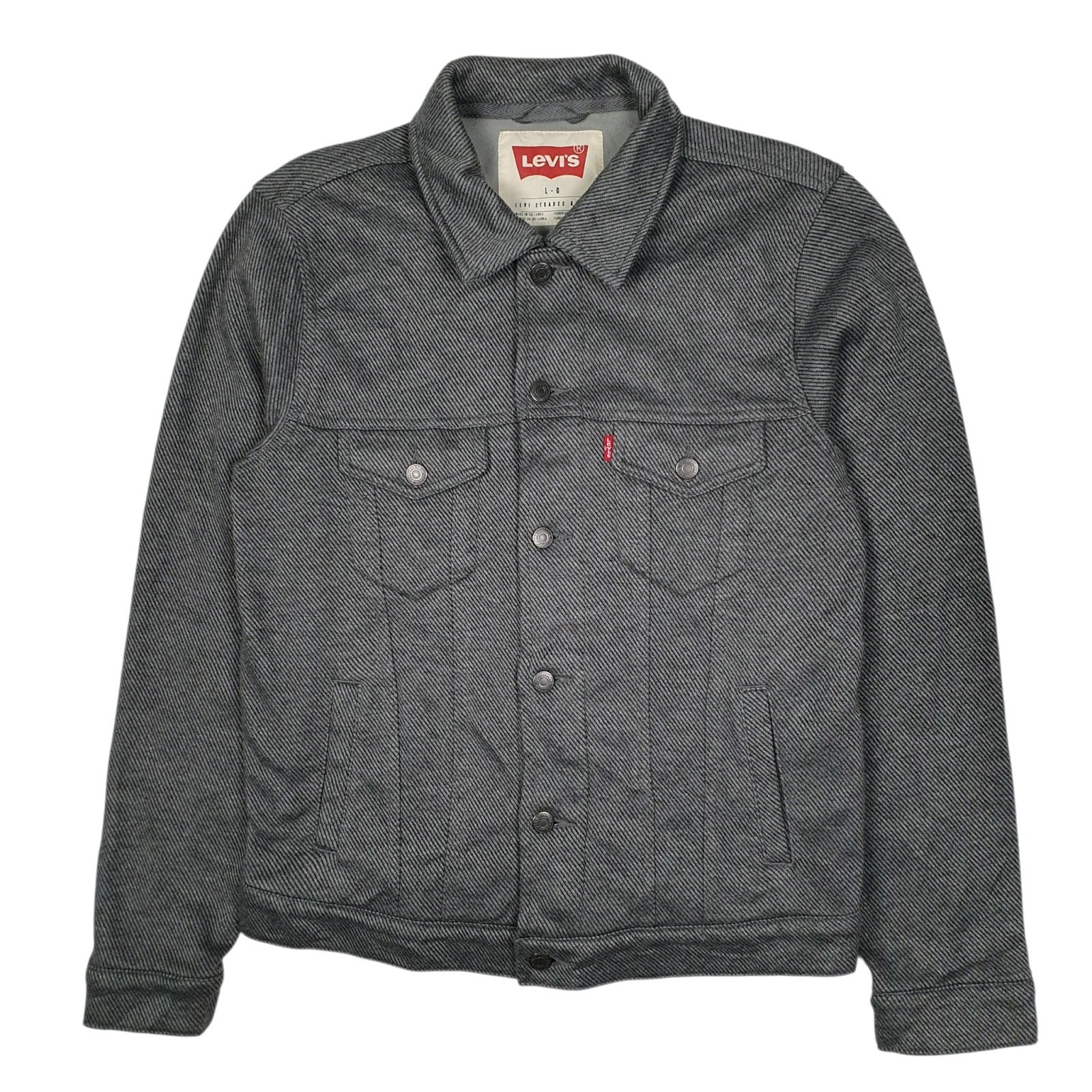 Mens Grey Levis Type 3 Trucker  Coat
