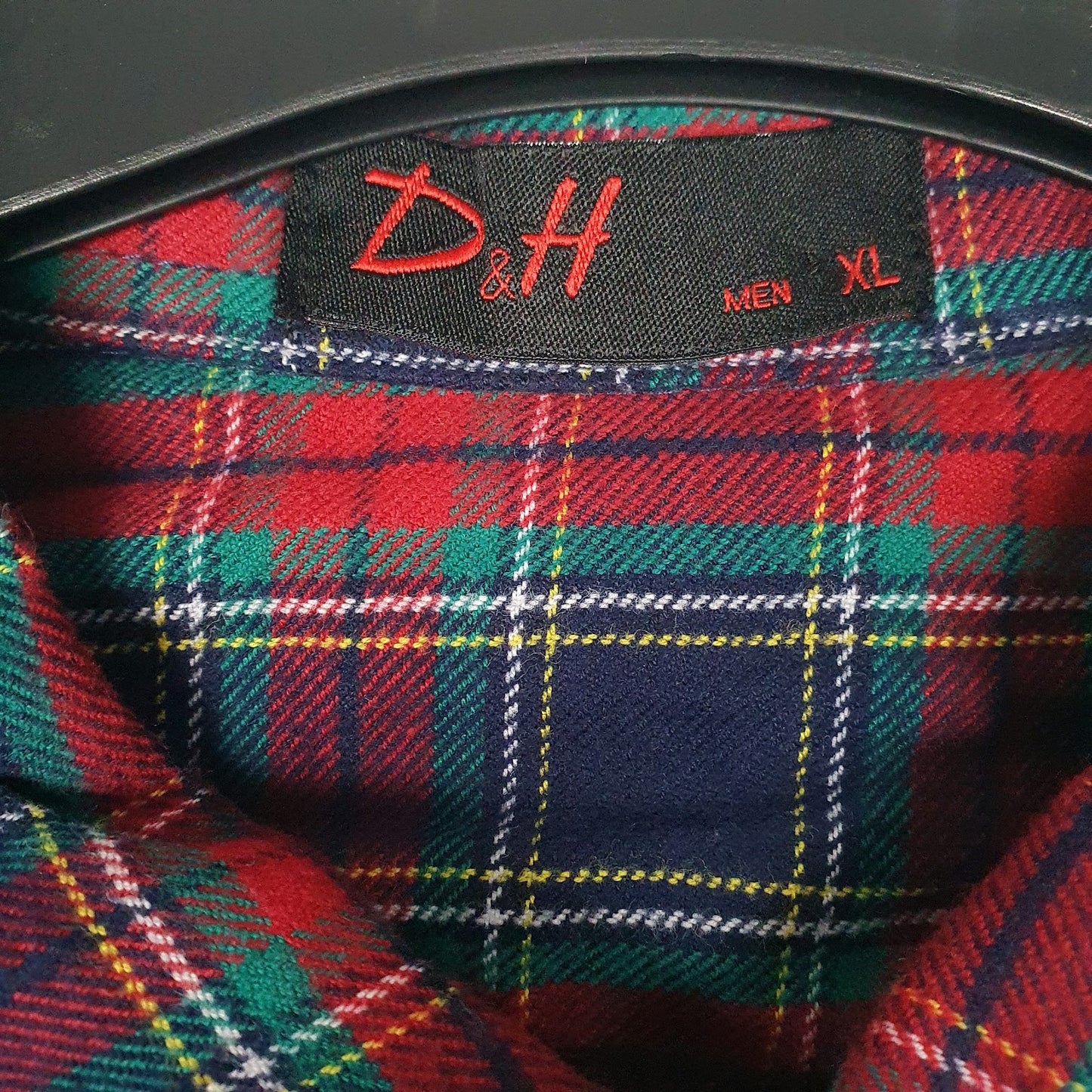 Mens Navy D&H Flannel  Shirt