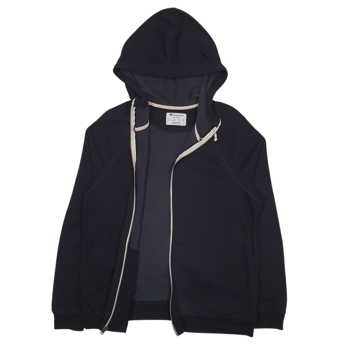 Womens Black Champion  Full Zip Jumper