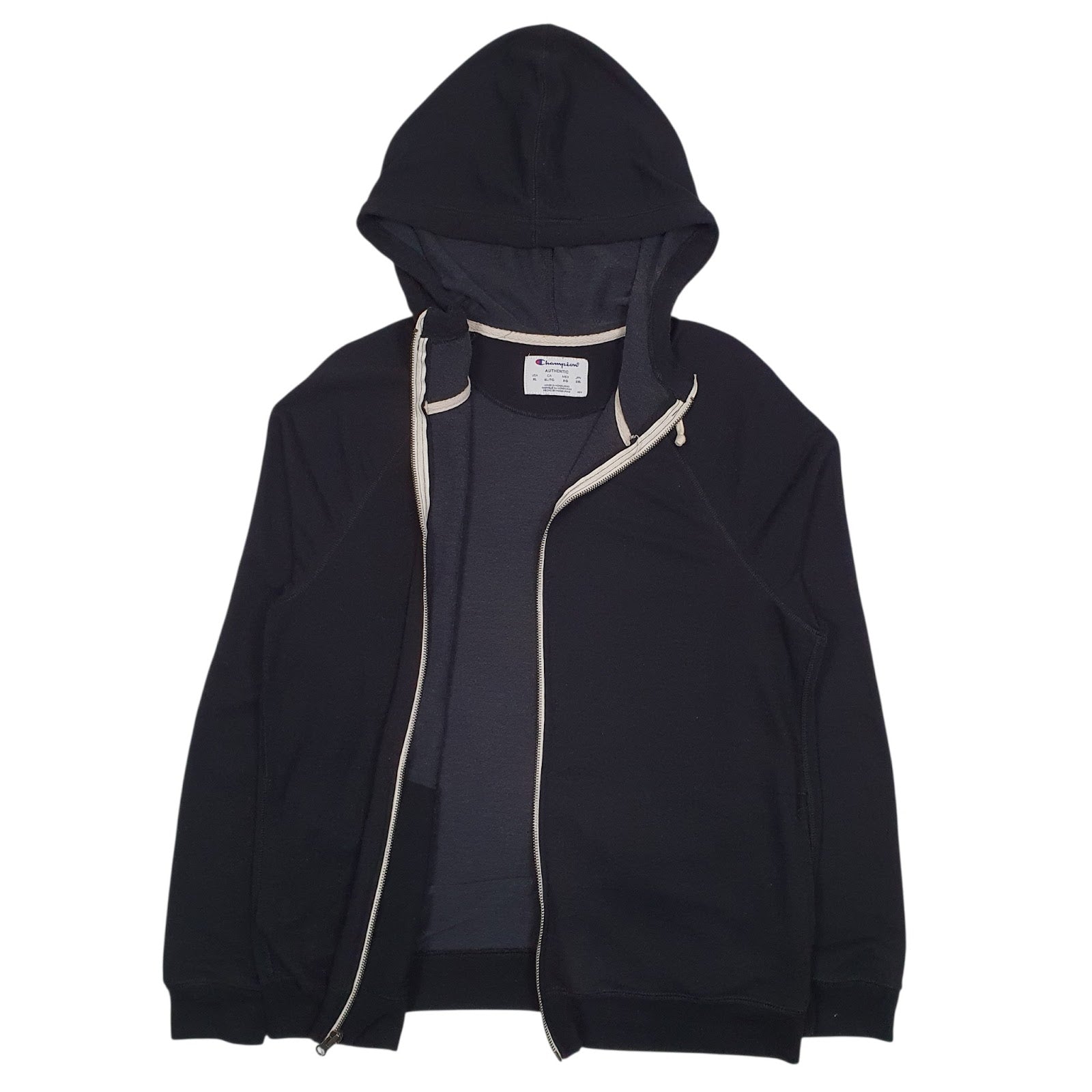 Womens Black Champion  Full Zip Jumper