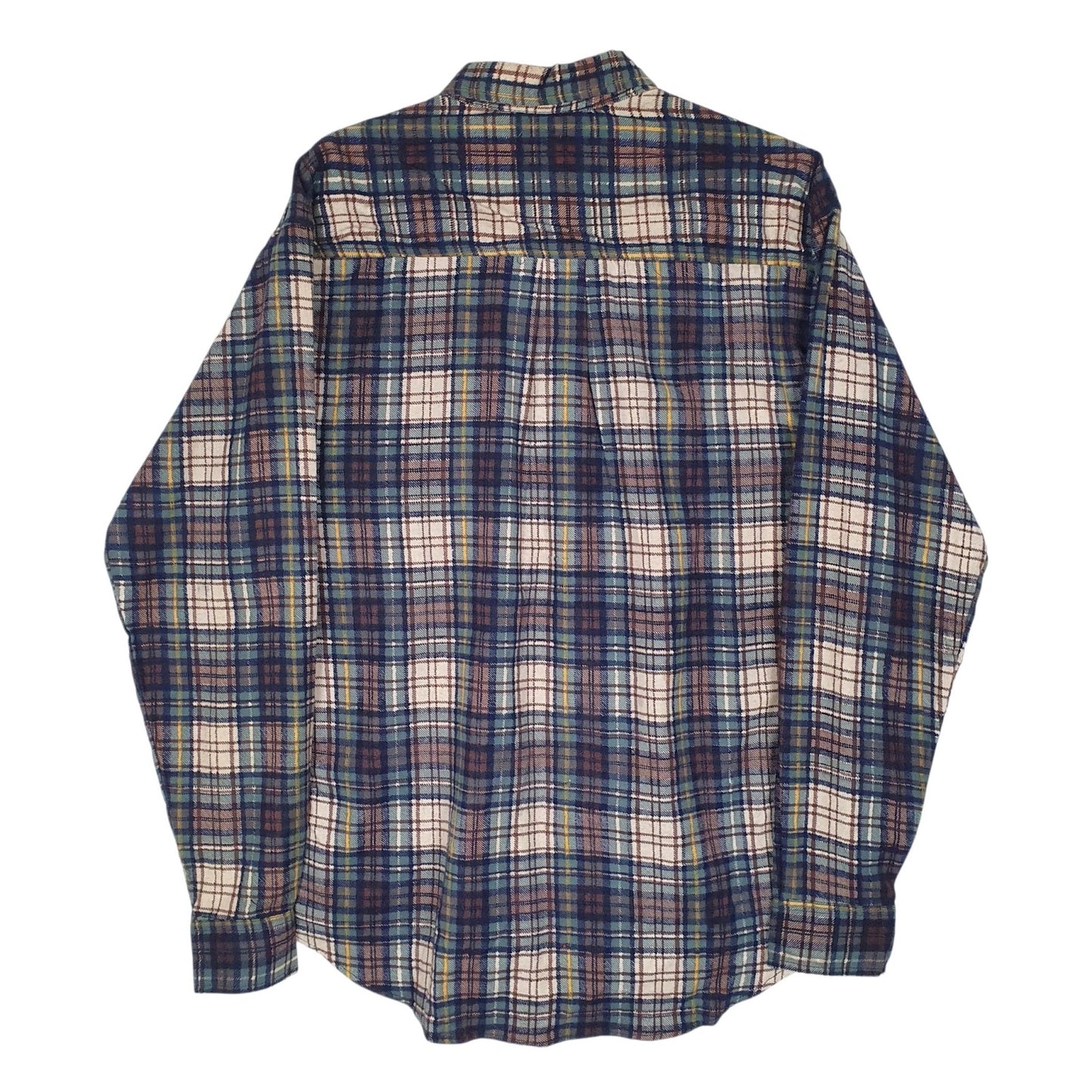 Mens Beige Smart Shirt Vintage Flannel  Shirt