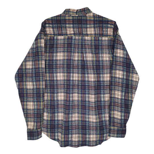 Mens Beige Smart Shirt Vintage Flannel  Shirt