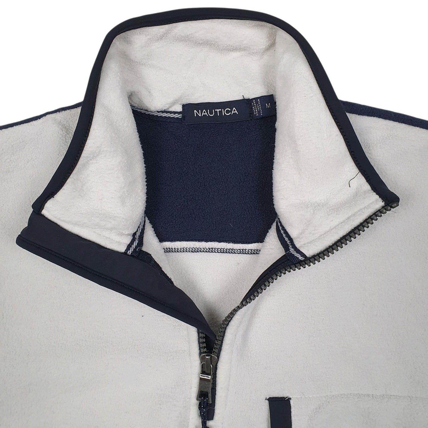 Mens White Nautica  Quarter Zip Jumper