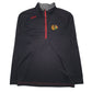 Mens Black Reebok NHL Chicago Blackhawks Quarter Zip Jumper