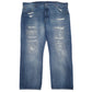 Mens Blue Levis Distressed 501 JeansW48 L32