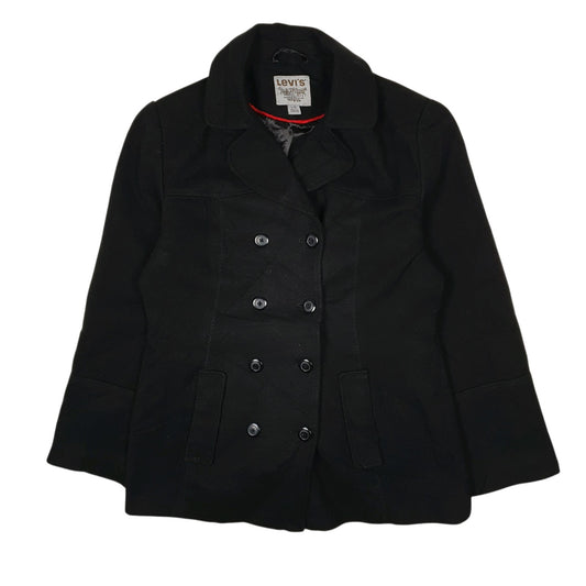 Womens Black Levis Duffle Pea Coat  Coat