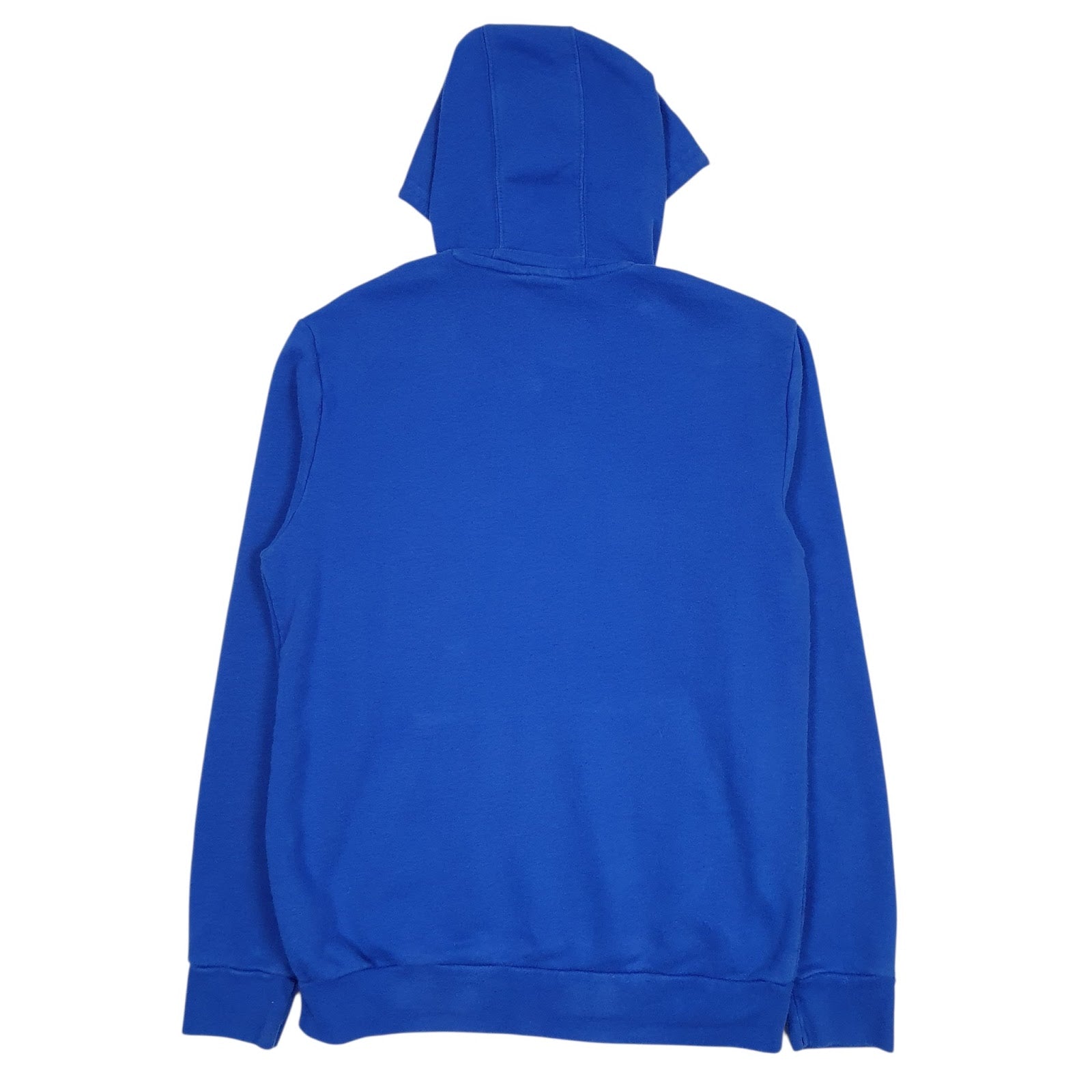 Mens Blue Adidas Spellout Hoodie Jumper