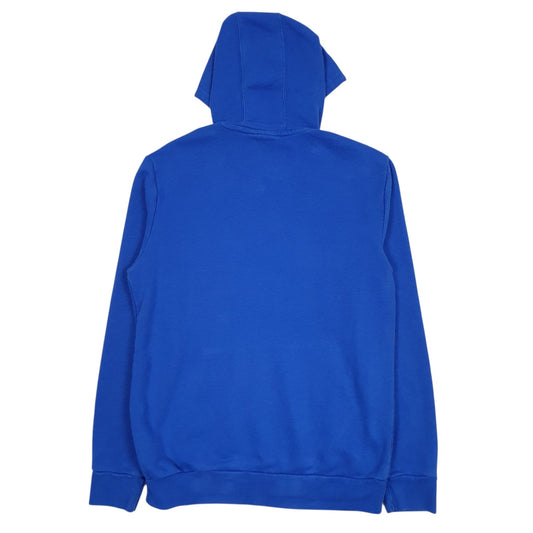 Mens Blue Adidas Spellout Hoodie Jumper