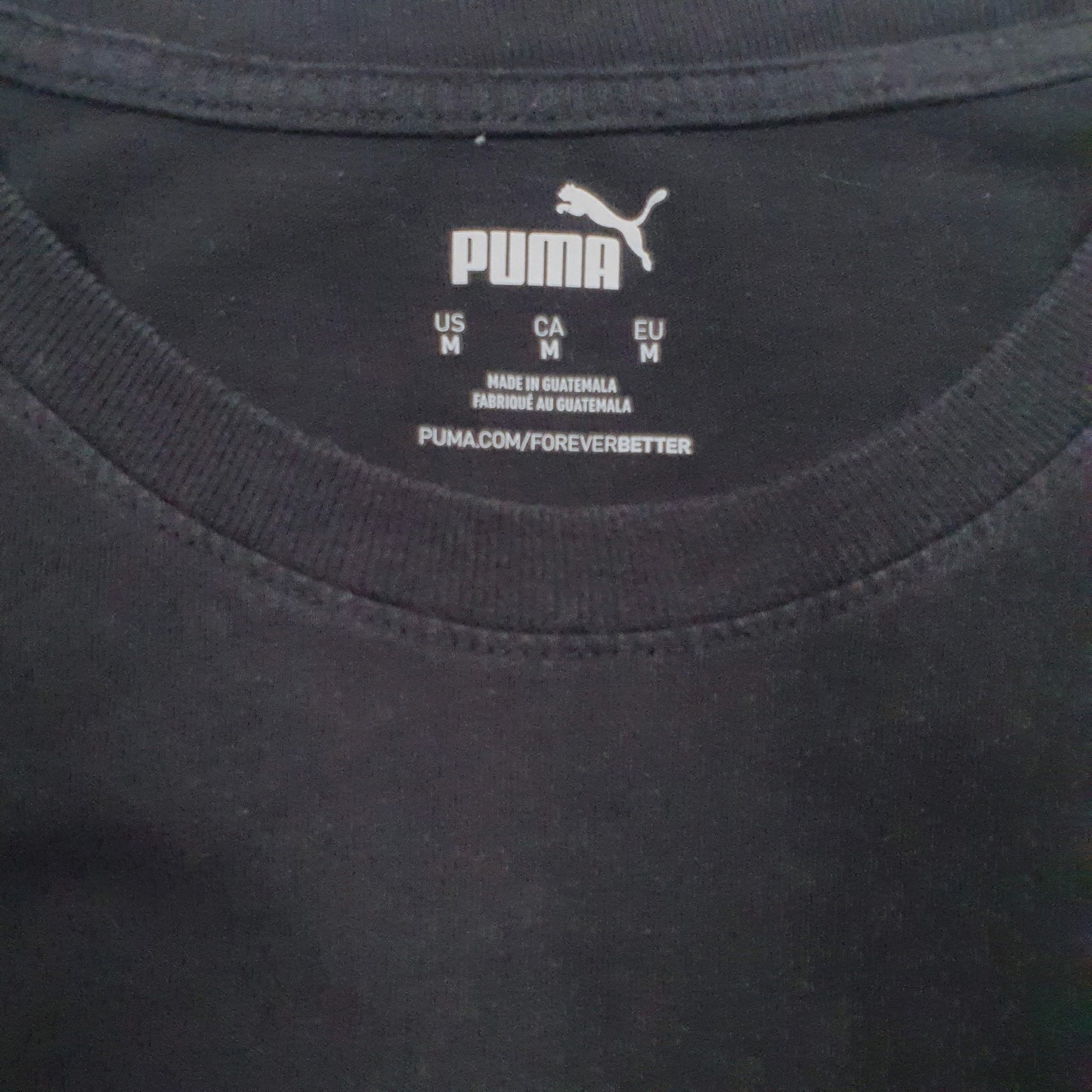 Mens Black Puma Spellout  T Shirt
