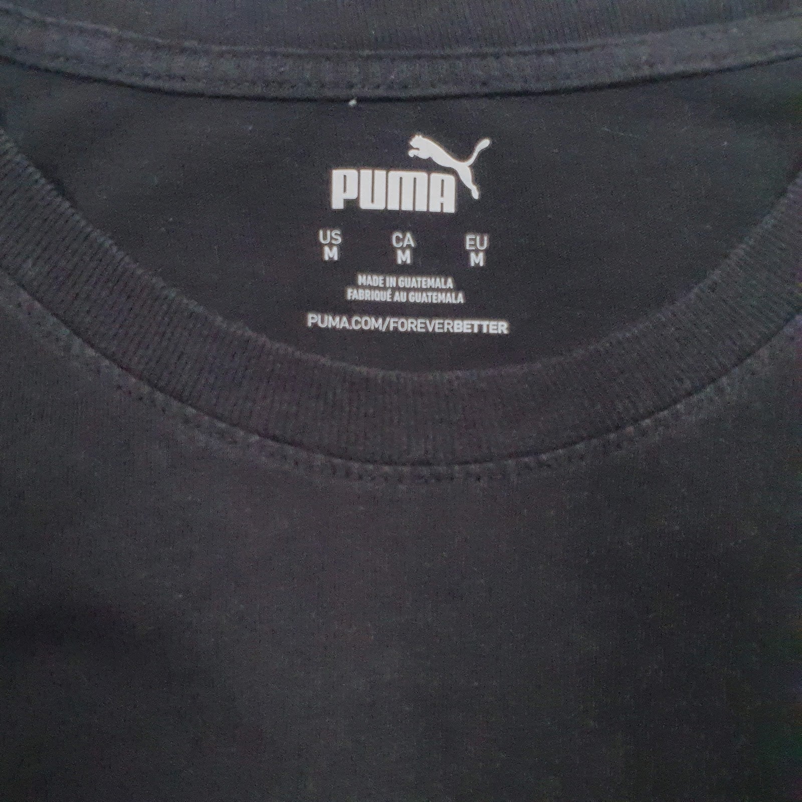 Mens Black Puma Spellout  T Shirt