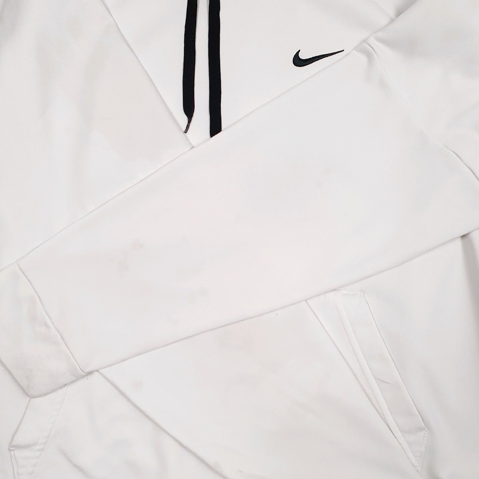 Mens White Nike Therma-Fit Hoodie Jumper