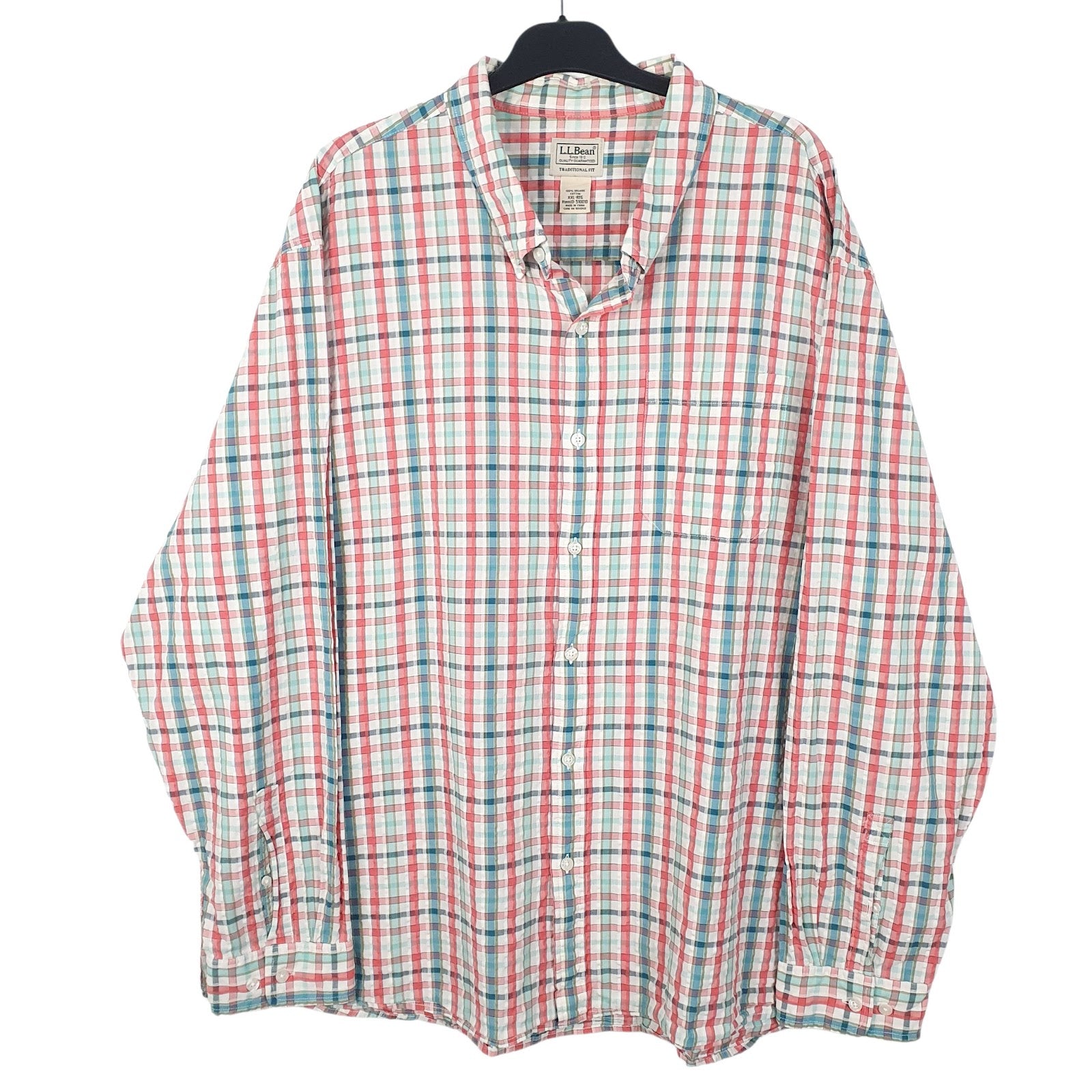 Mens White L.L.Bean  Long Sleeve Shirt