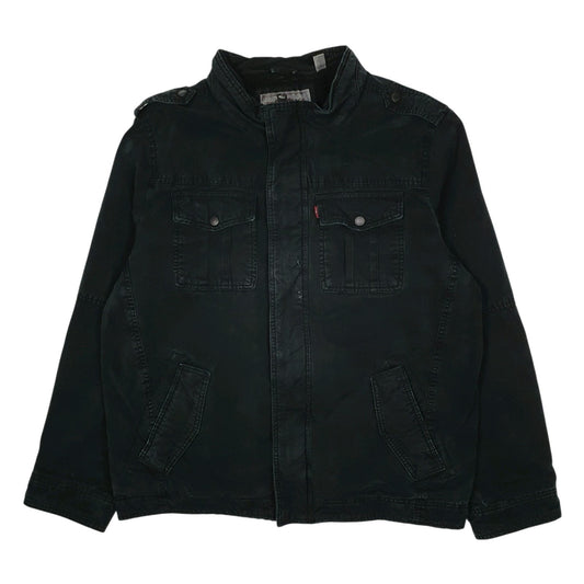 Mens Black Levis Bomber Type 3 Trucker Sherpa Lined Windbreaker  Coat