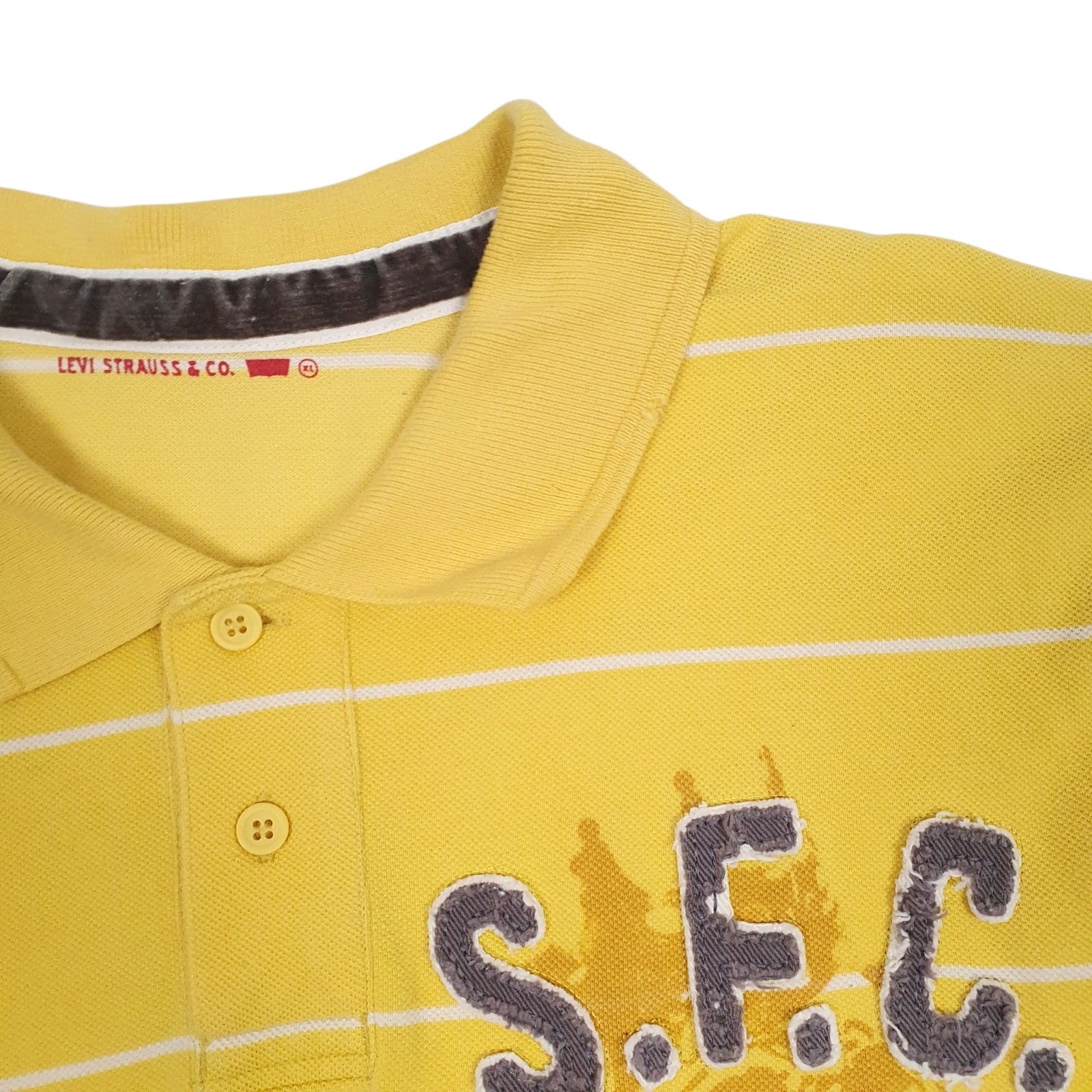 Mens Yellow Levis   Polo Shirt