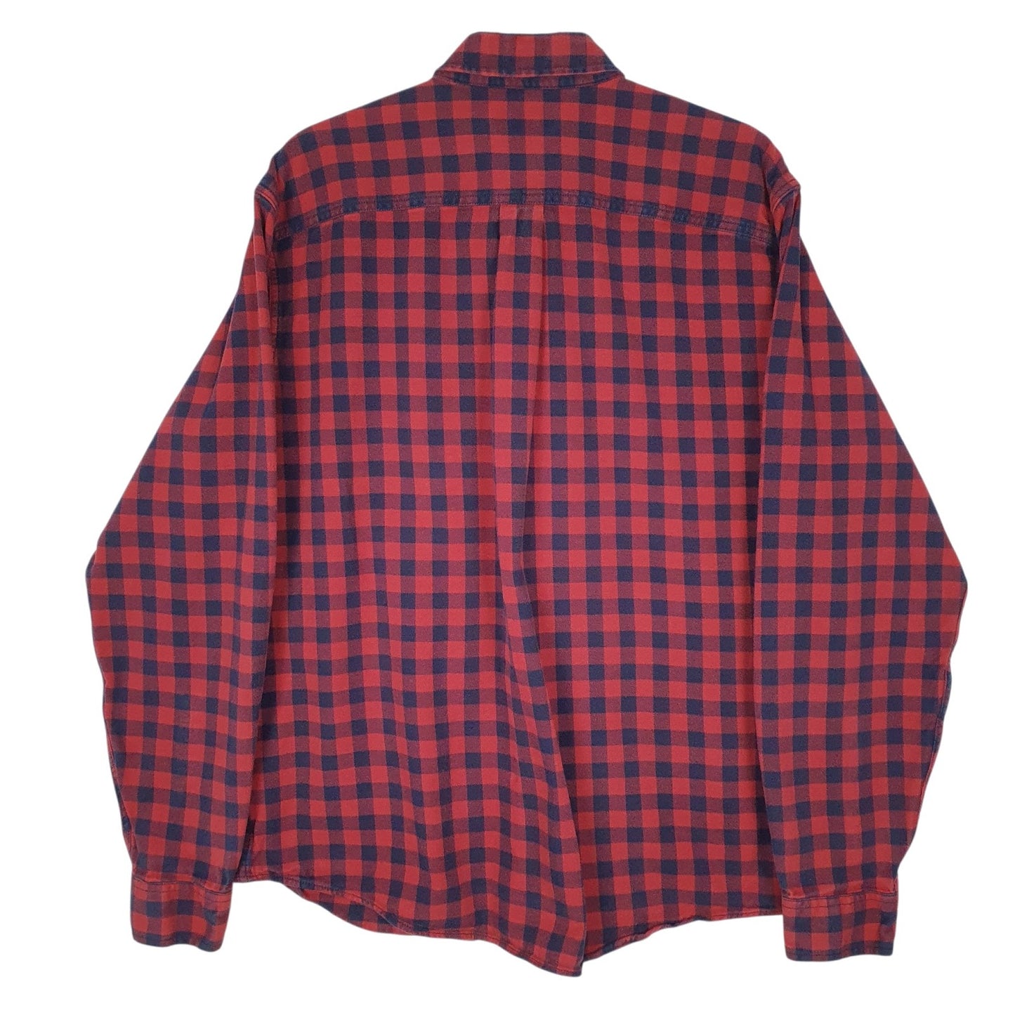 Mens Red Eddie Bauer Flannel  Shirt