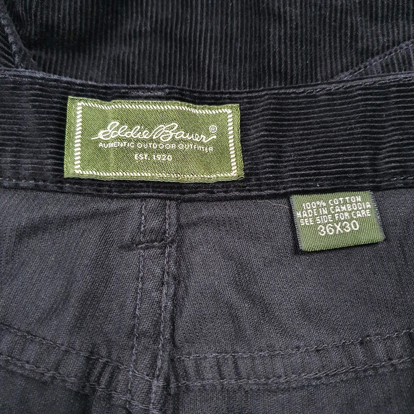 Mens Black Eddie Bauer   Trousers