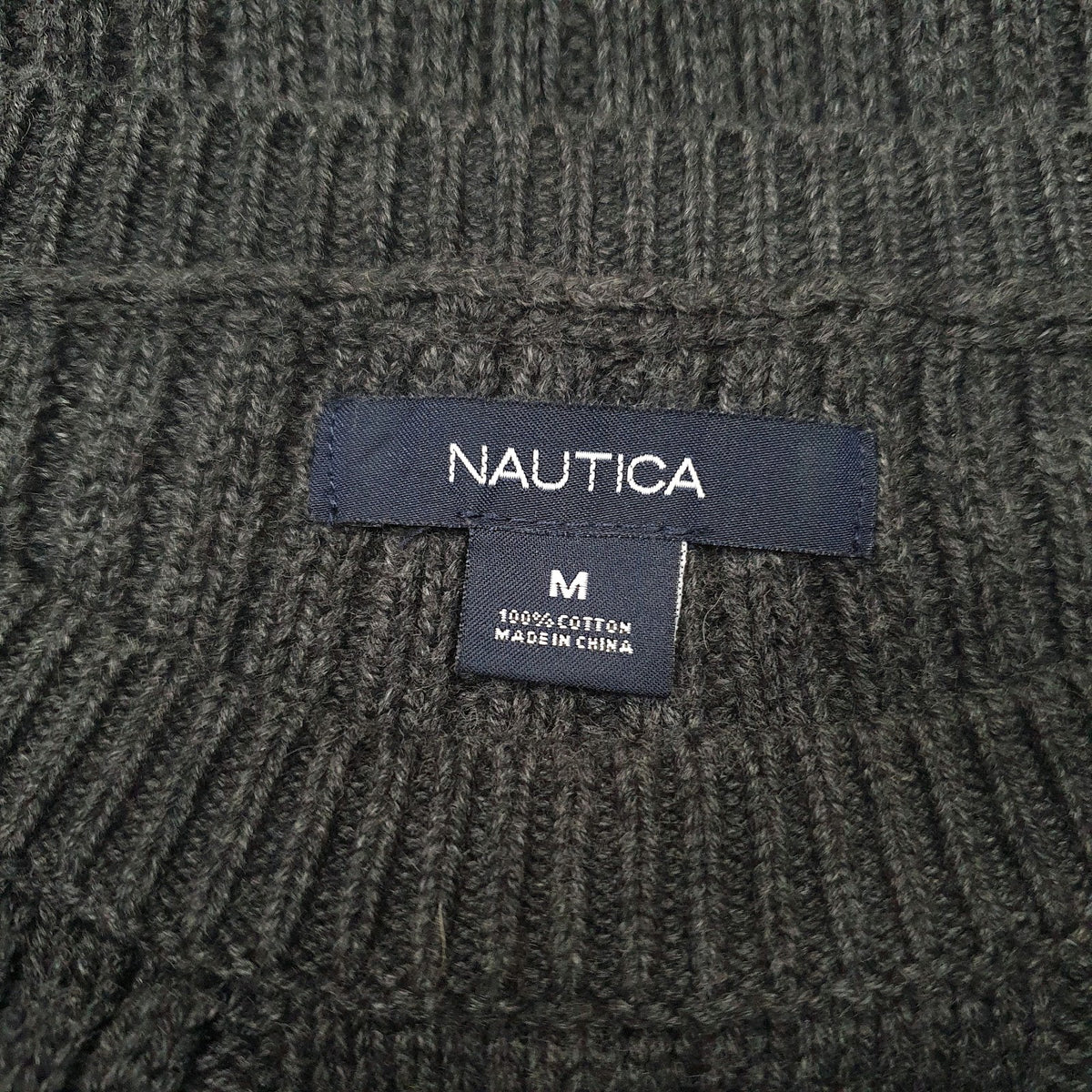 Womens Grey Nautica Caleb Knit Longline Crewneck Jumper