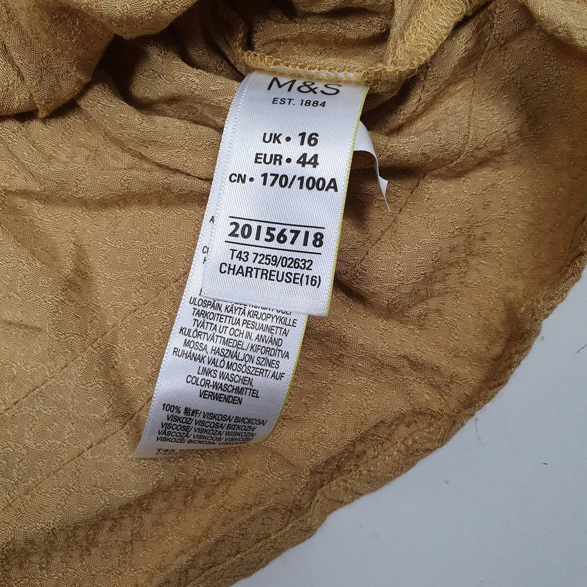 Womens Yellow M&S Shirt  T Shirt