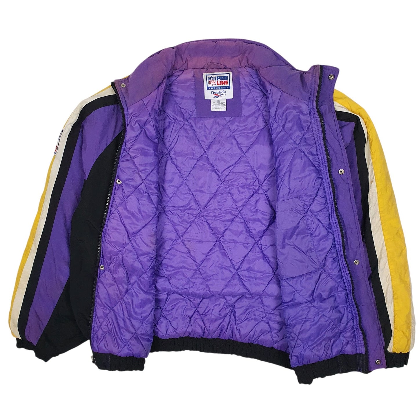 Mens Black NFL Minnesota Vikings Pro Line Vintage 90s  Coat