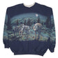 Mens Navy Art Unlimited Graphic Vintage 90s Made In USA Crewneck Jumper