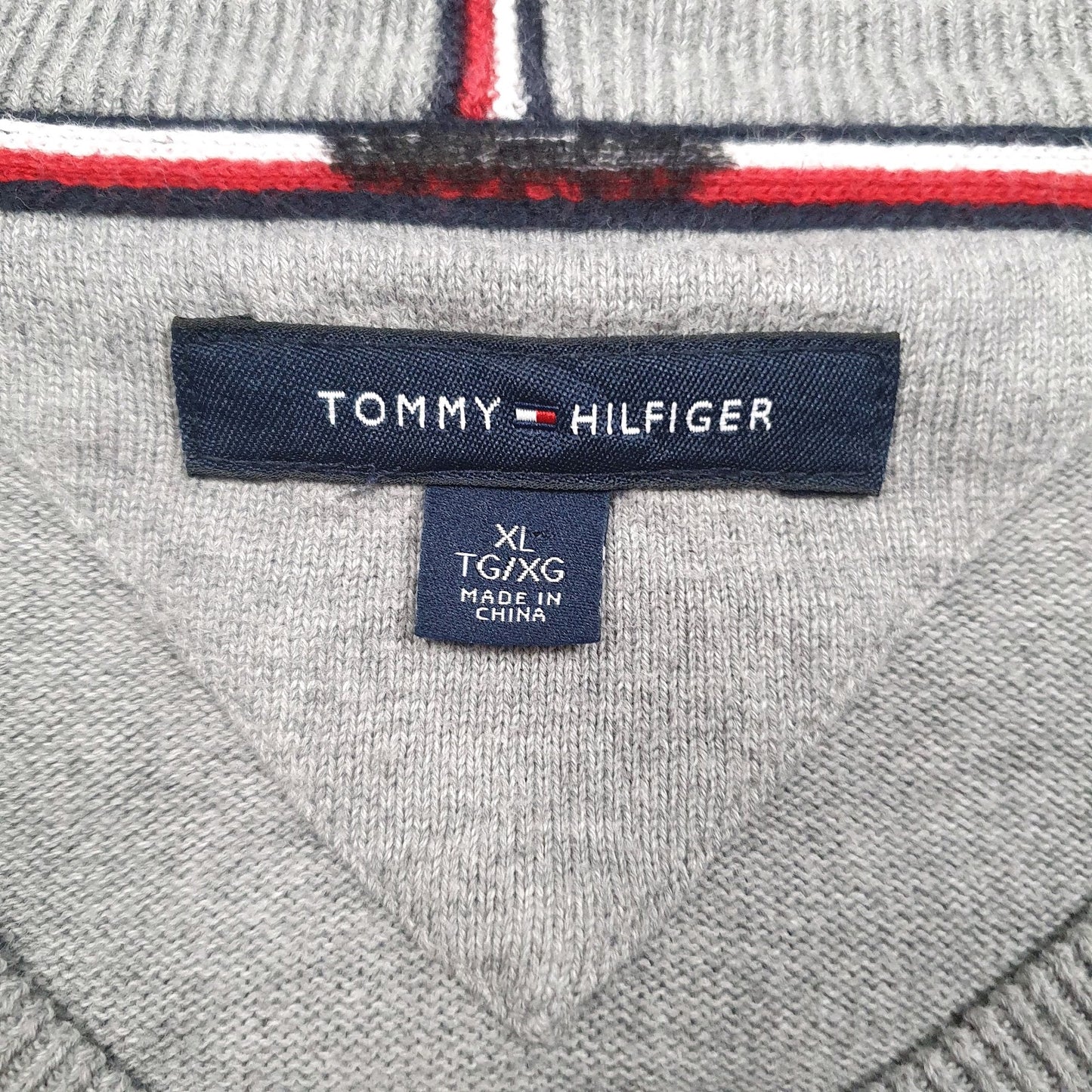 Mens Grey Tommy Hilfiger  Crewneck Jumper