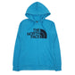 Womens Blue The North Face Spellout Hoodie Jumper