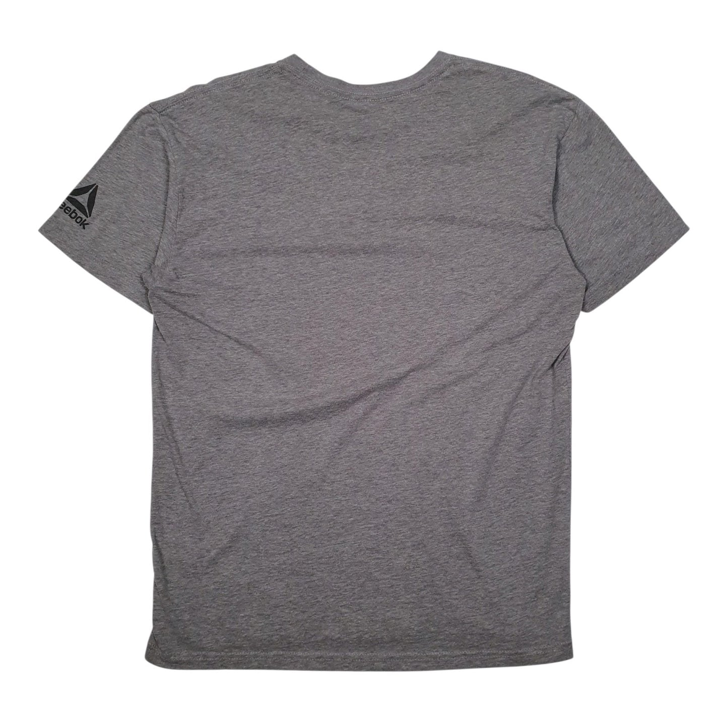 Mens Grey Reebok NYC New York Statue of Liberty Weights  T Shirt