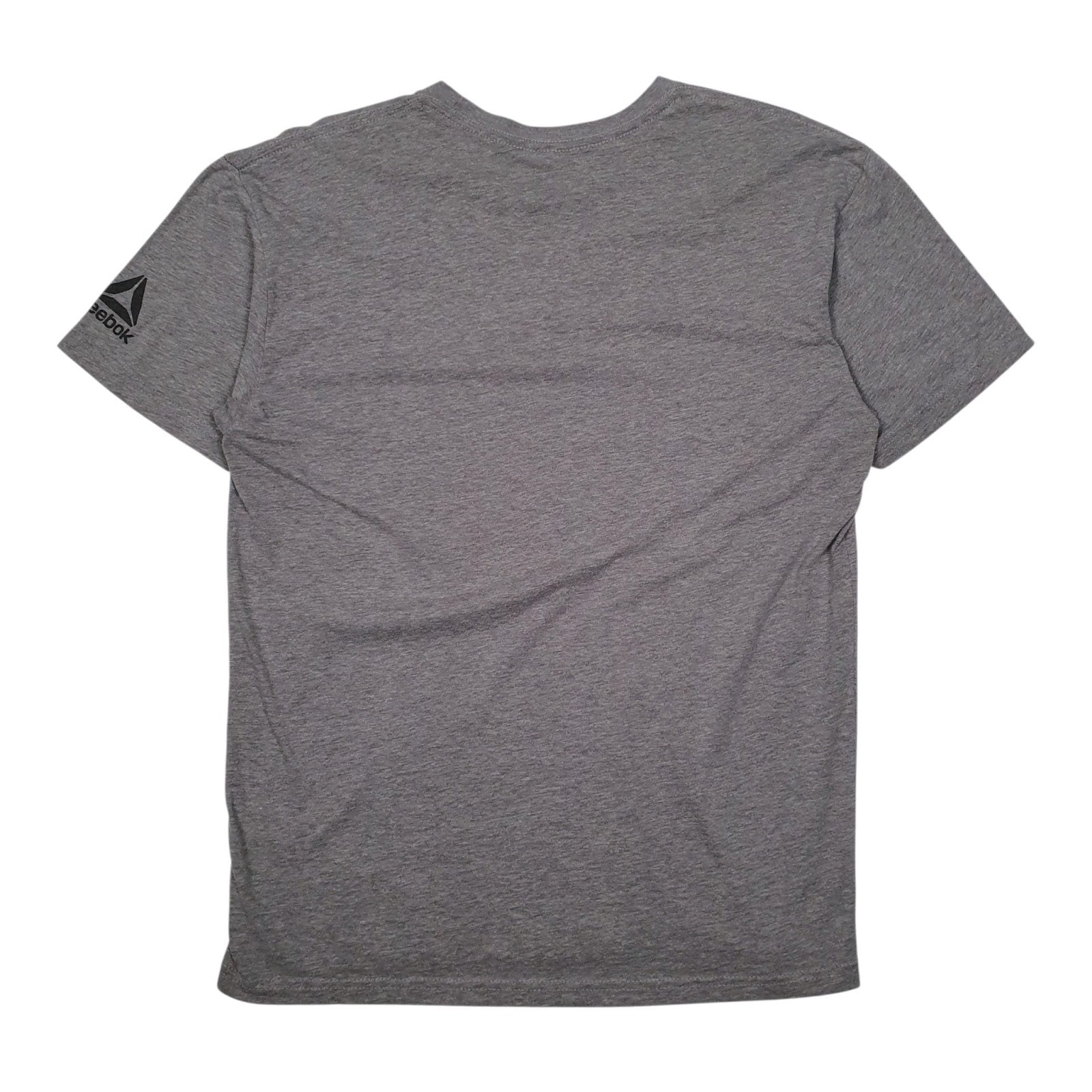 Mens Grey Reebok NYC New York Statue of Liberty Weights  T Shirt