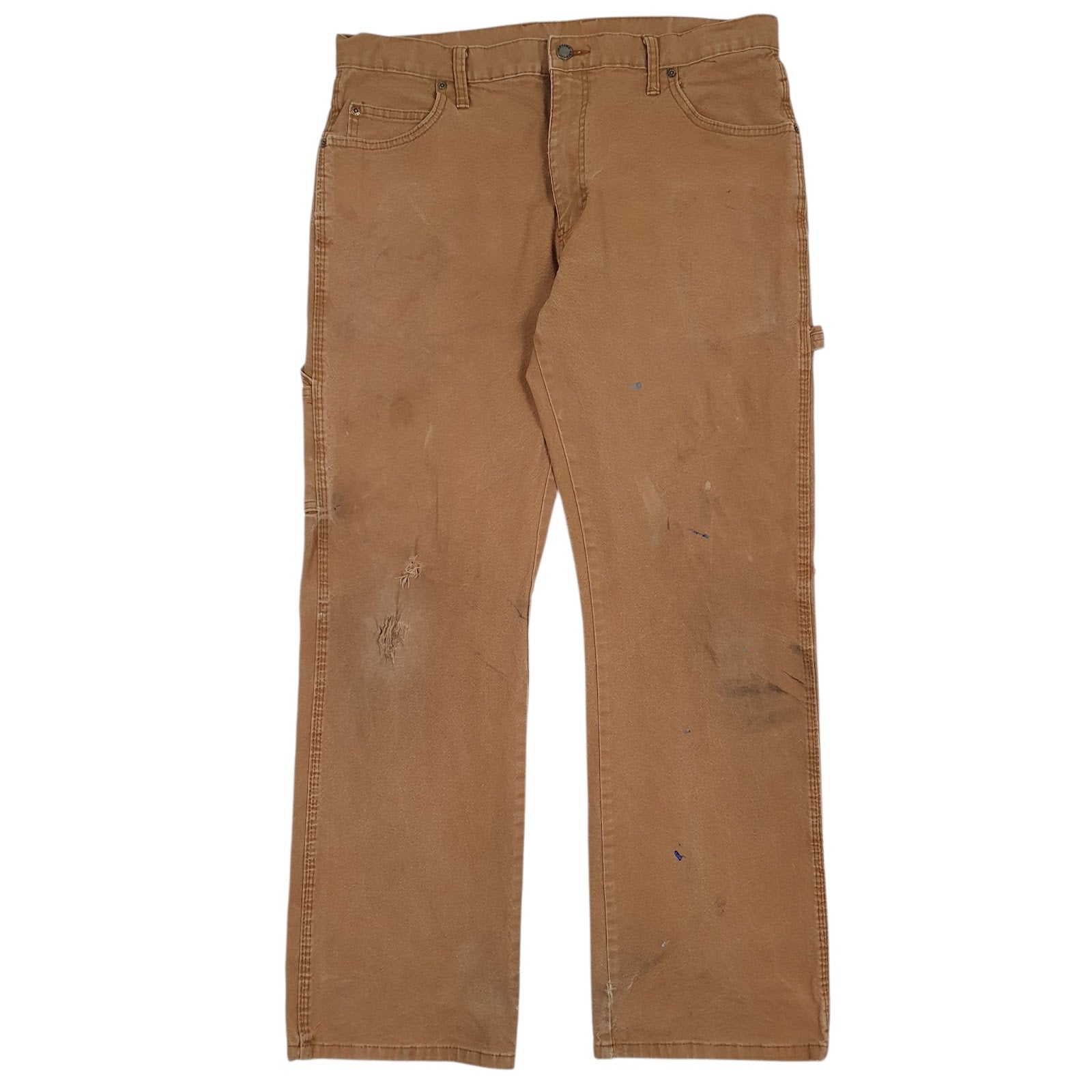 Mens Brown Dickies Workwear Carpenter Trousers