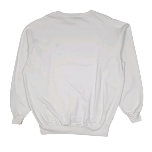 Mens White Polo Ralph Lauren Vintage 90s Crewneck Jumper