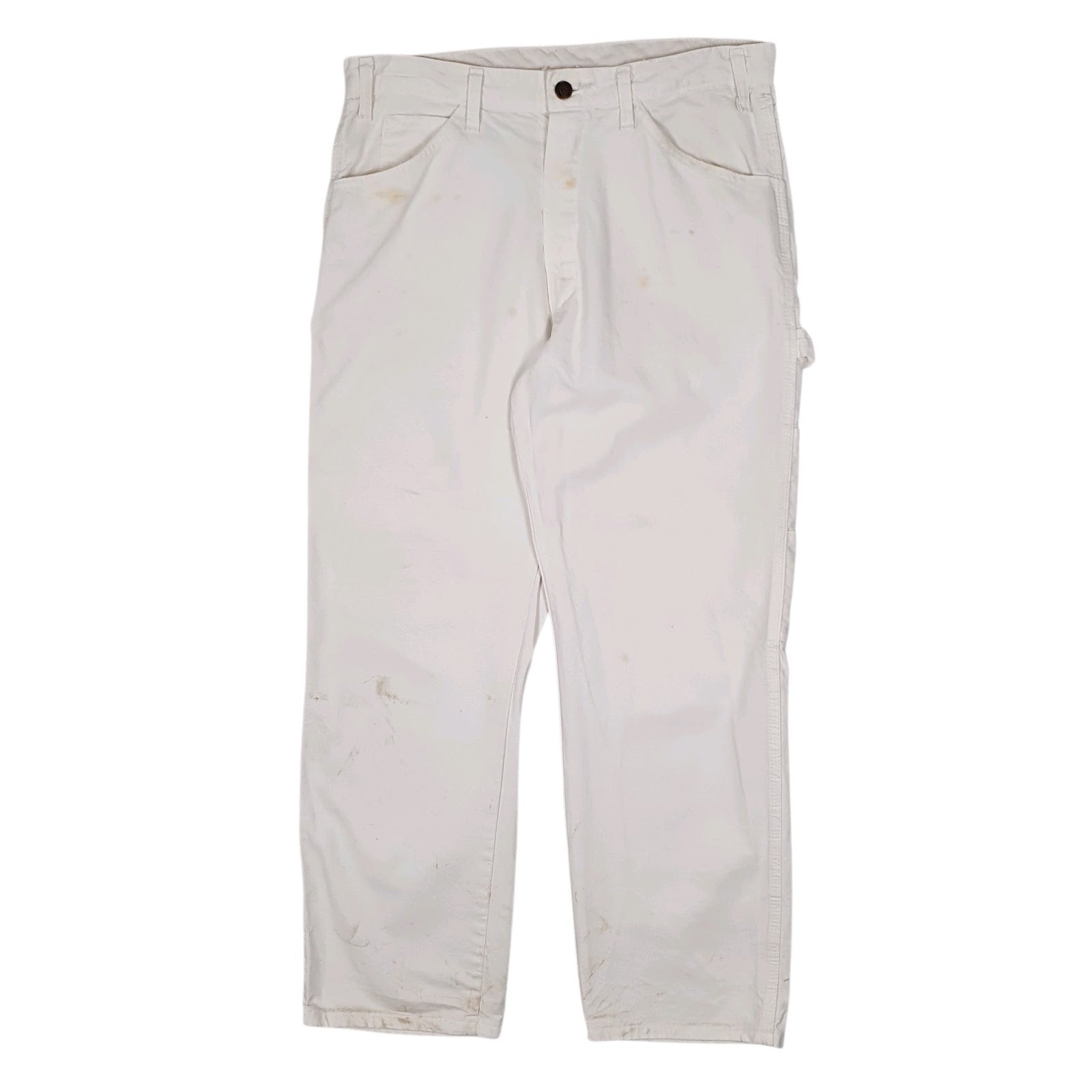 Mens White Dickies Painter Carpenter Trousers