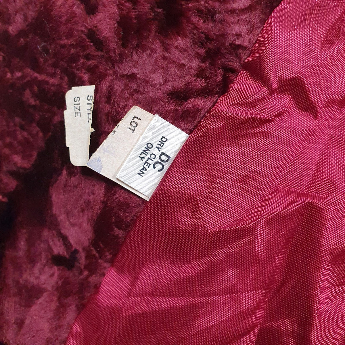 Womens Burgundy Unbranded Faux Fur  Coat