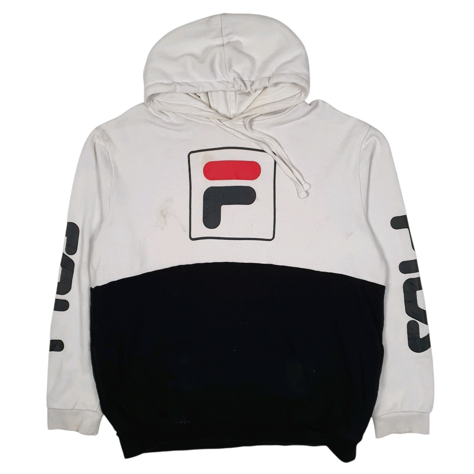 Mens White Fila  Hoodie Jumper