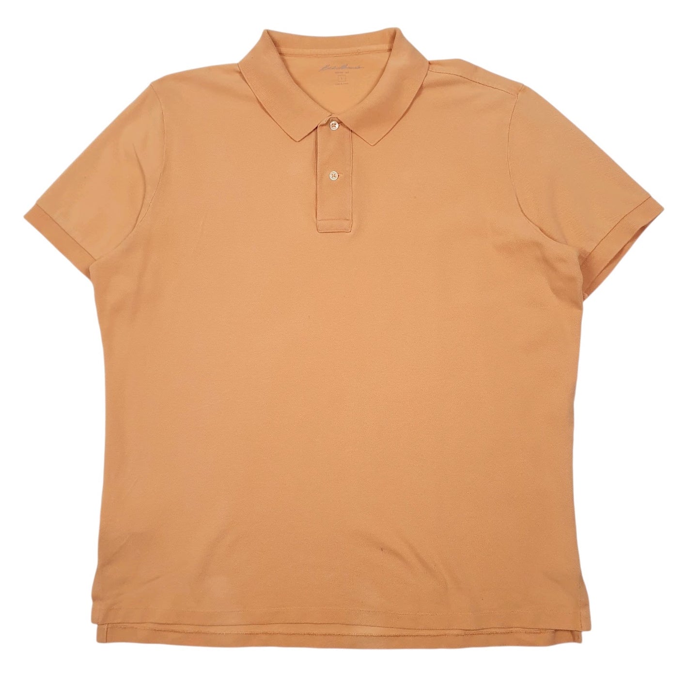 Mens Orange Eddie Bauer  Short Sleeve Polo Shirt
