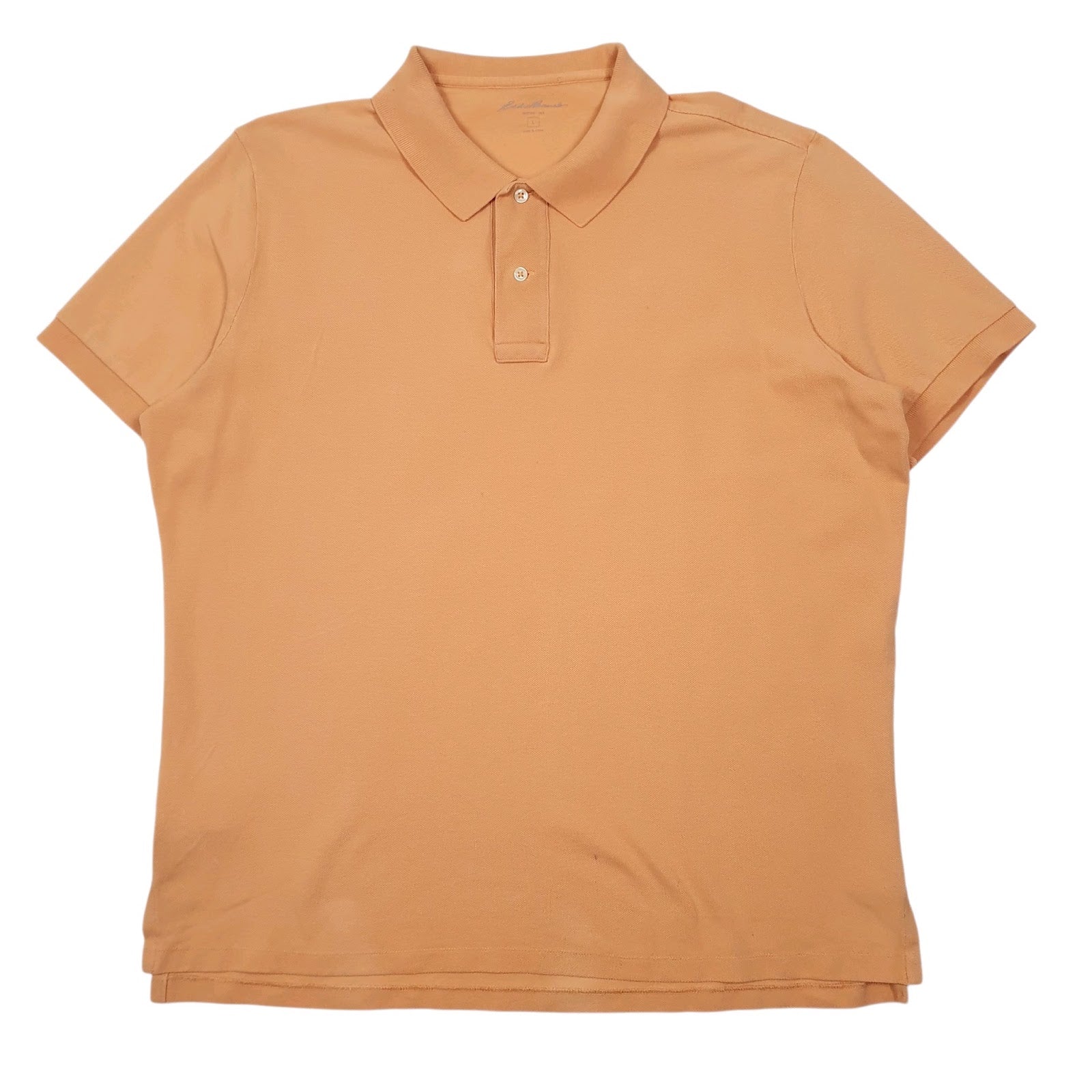 Mens Orange Eddie Bauer  Short Sleeve Polo Shirt