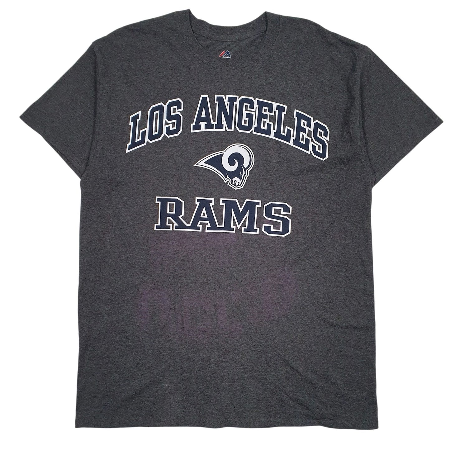 Mens Grey Majestic NFL Los Angeles Rams Short Sleeve T Shirt