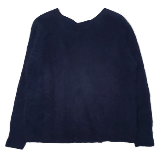 Womens Navy Uniqlo Fluffy Crewneck Jumper